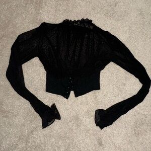 Black high neck mesh pretty little thing top